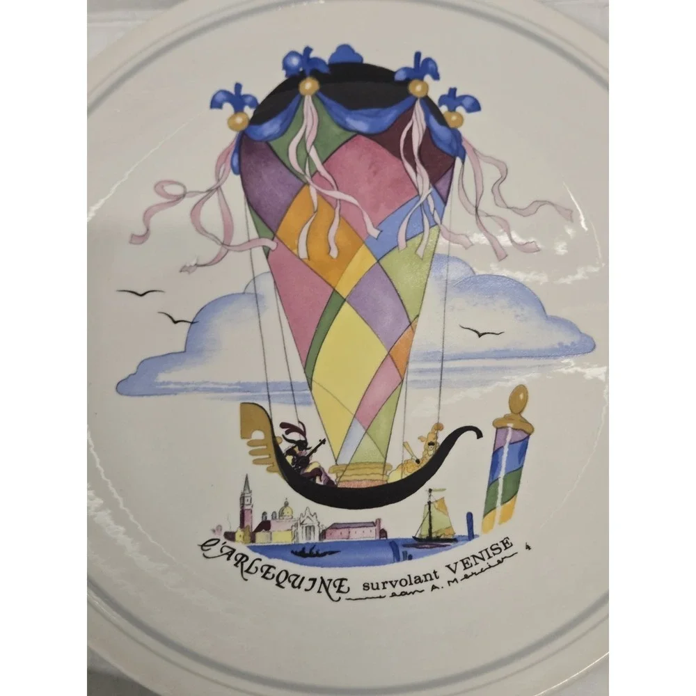Villeroy & Boch LE BALLON Salad Accent‎ Plates CARNIVAL HOT AIR BALLOON Set of 6